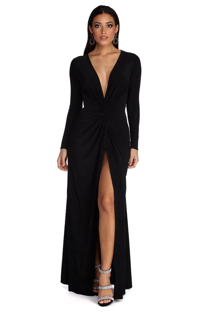 Elegante Abito Lungo Betty Donna Sofisticato Classico