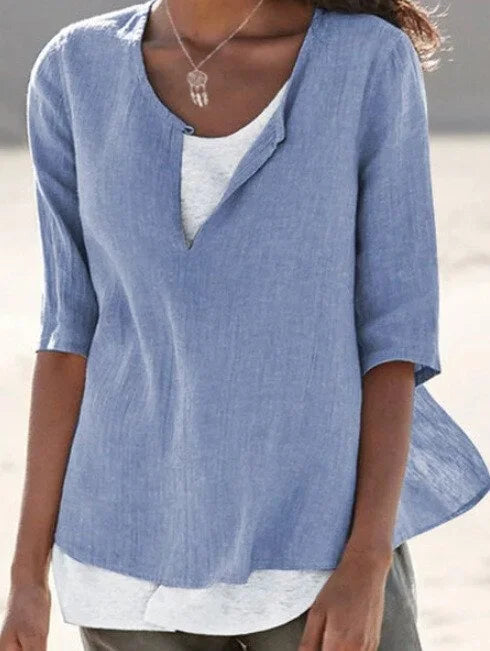 Top donna elegante manica 3/4