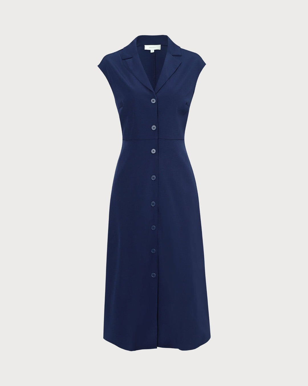 Abito midi donna blu elegante ufficio