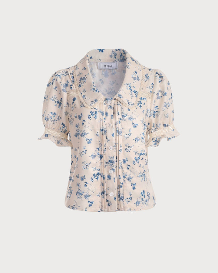 T shirt florale lussuosa donna scollo v