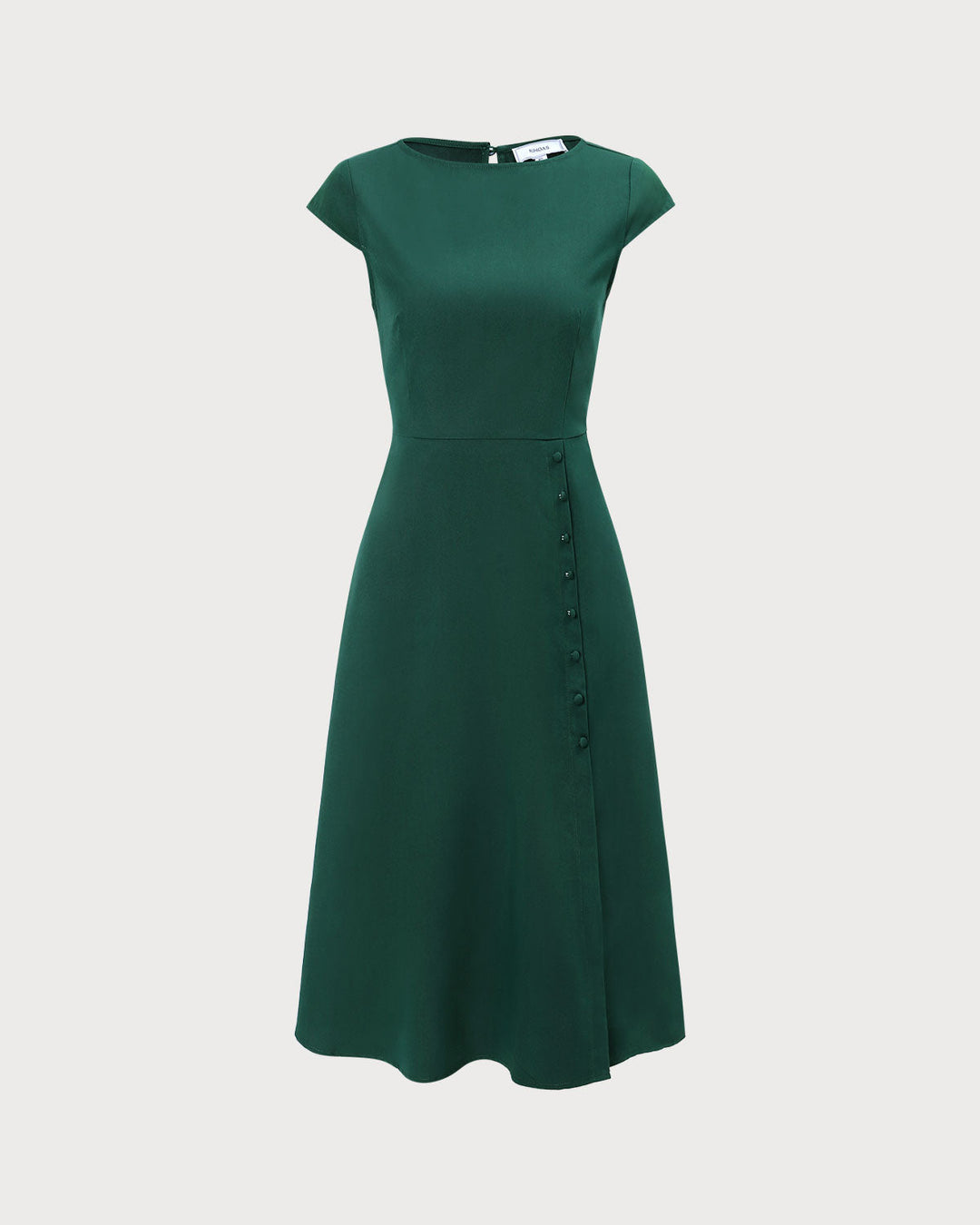 Abito midi donna verde elegante