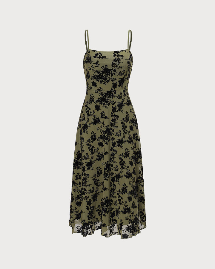 Elegante Abito Mini Floreale Scollo a V Linea A