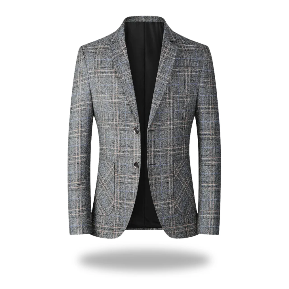 Blazer Uomo Slim Fit in Cotone e Poliestere