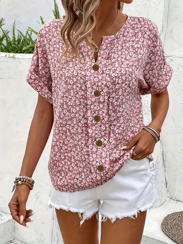 T shirt florale donna camicia chic