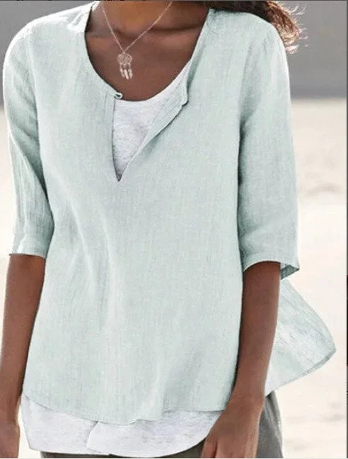 Top donna elegante manica 3/4