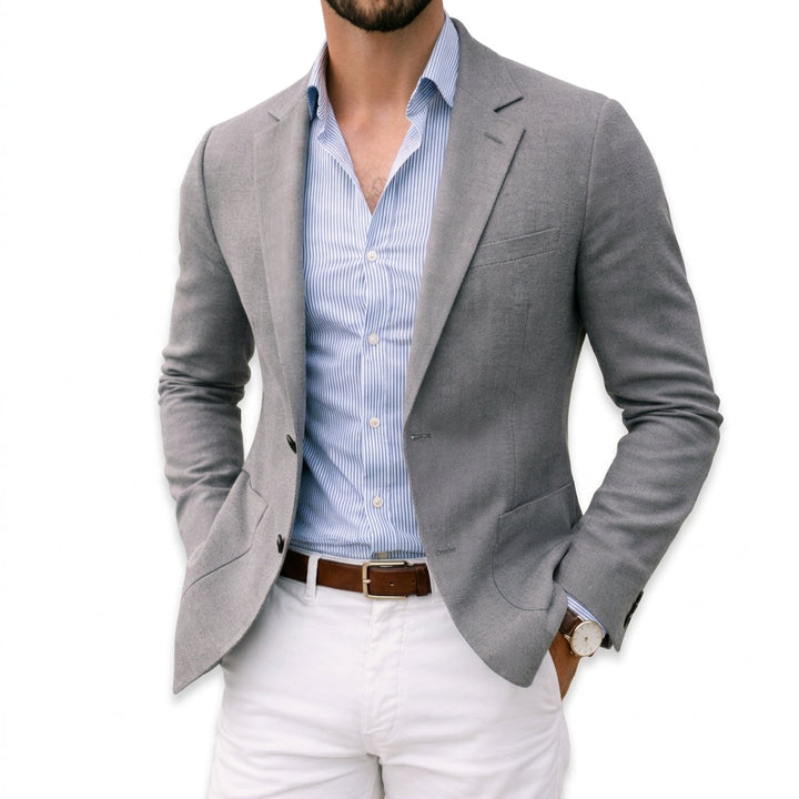 Blazer Uomo in Maglia con Revers Classico