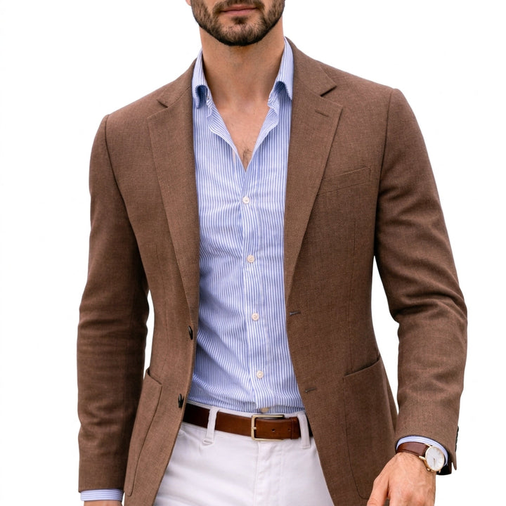 Blazer Uomo in Maglia con Revers Classico
