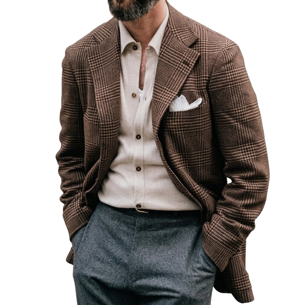 Blazer Uomo Monopetto con Revers Classico