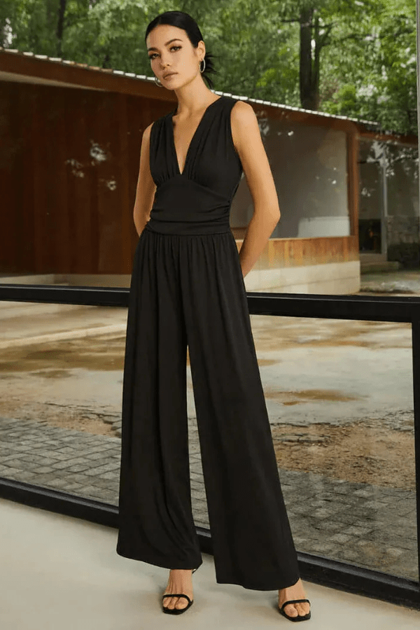 Elegante Jumpsuit Donna con Scollo a V Slim Fit Casual