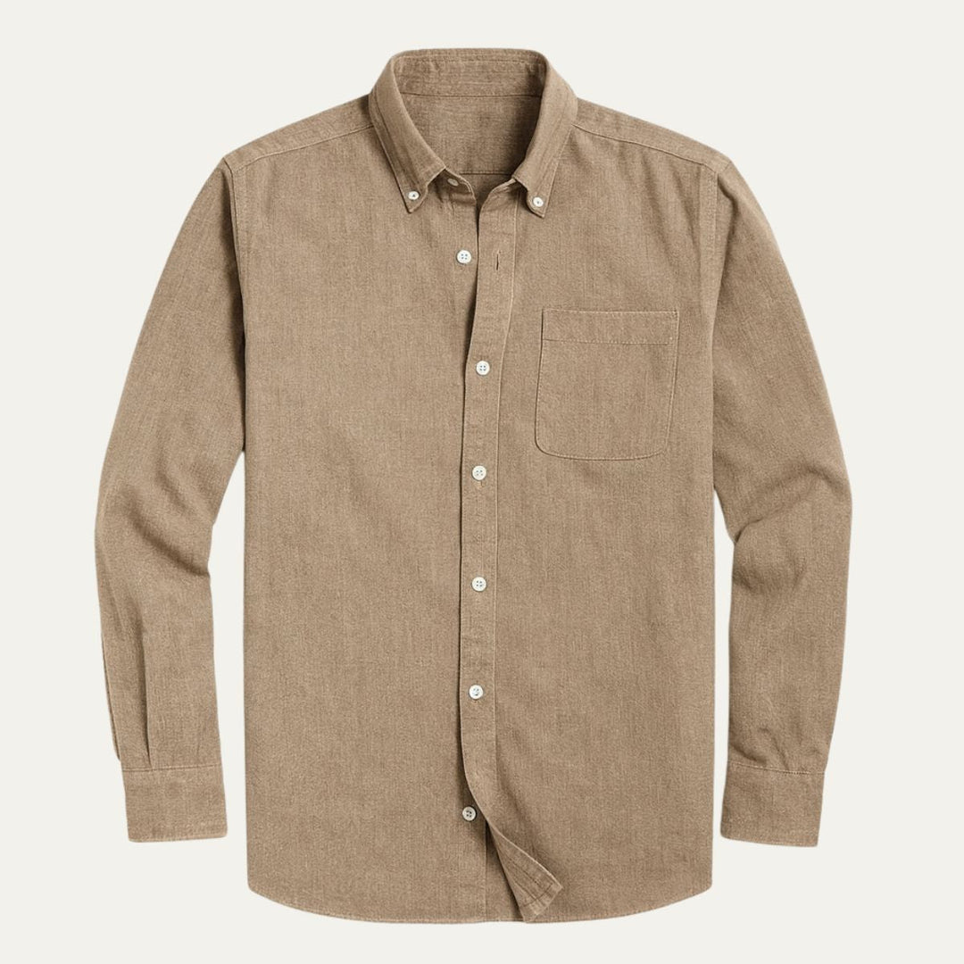 Camicia uomo jeans cotone stile casual