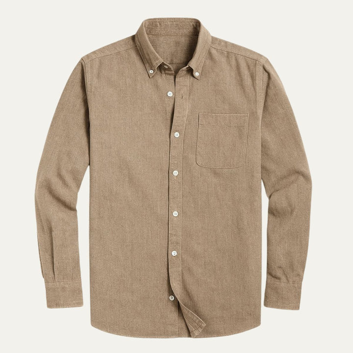 Camicia uomo jeans cotone stile casual