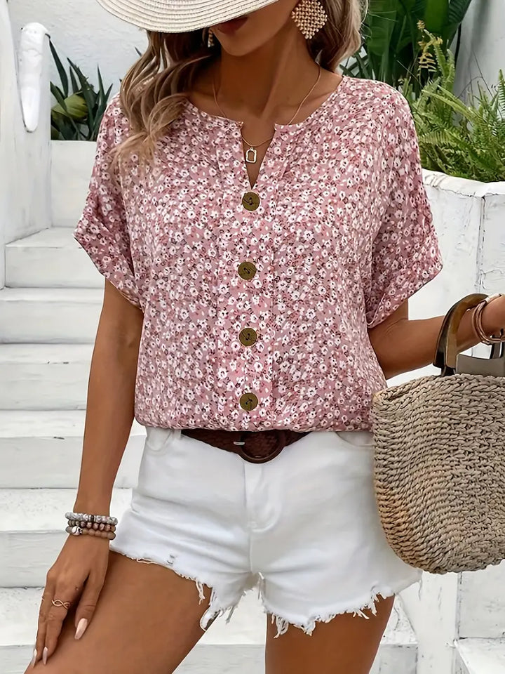 T shirt florale donna camicia chic