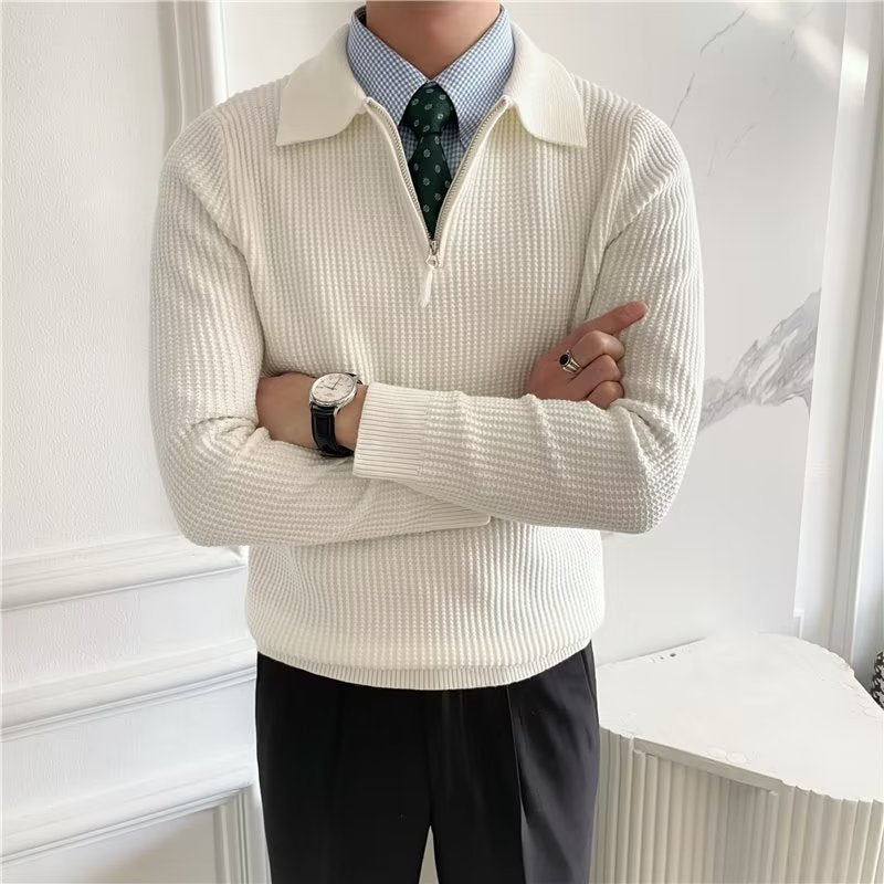 Maglione Uomo a Girocollo Tinta Unita Vestibilità Ampia