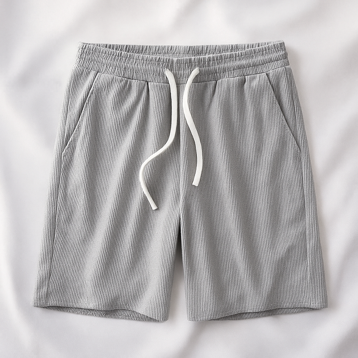 Comodo Pantaloncini Uomo Waffle Vita Elastica