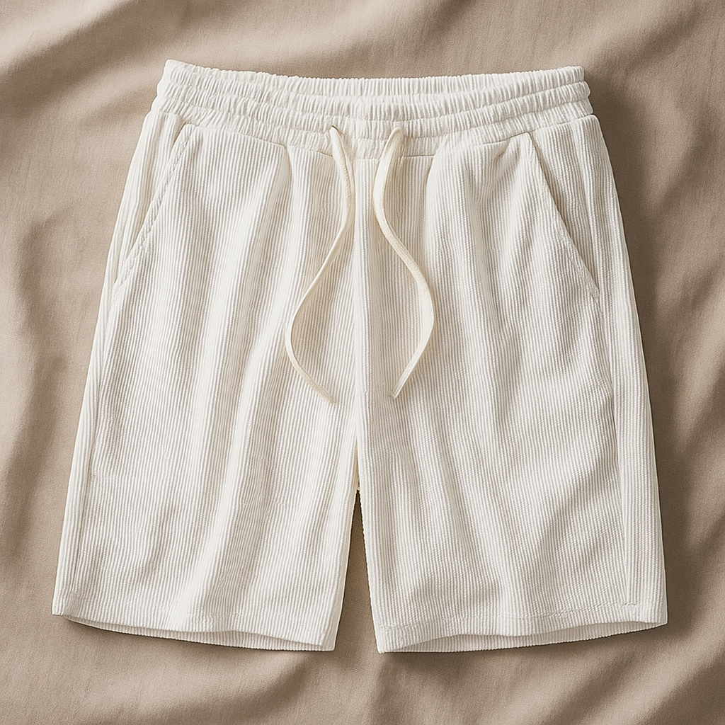Comodo Pantaloncini Uomo Waffle Vita Elastica
