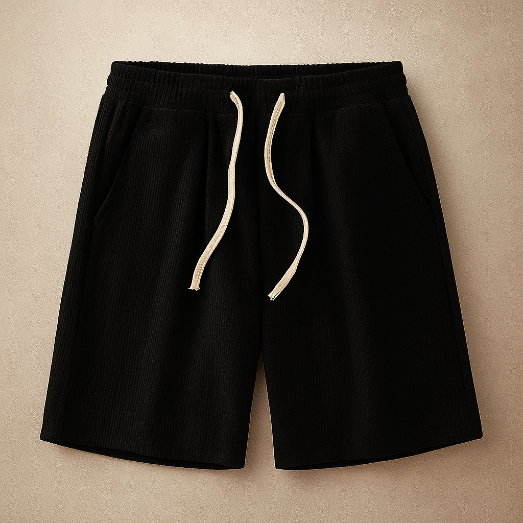 Comodo Pantaloncini Uomo Waffle Vita Elastica