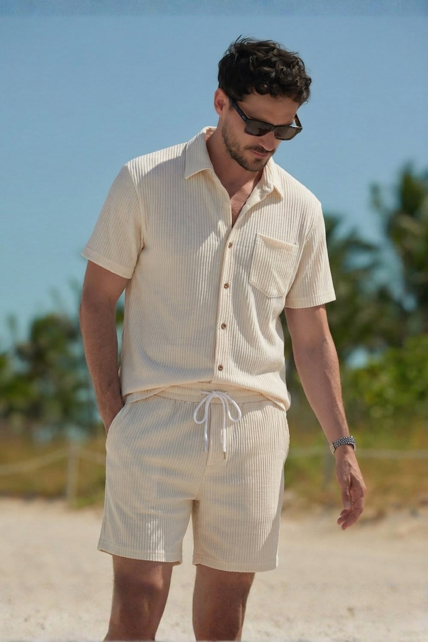 Set uomo estivo camicia pantaloncini