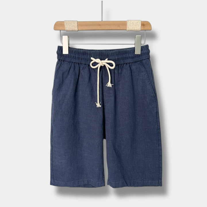Elegante Pantaloncini Uomo Relaxed Fit Vita Media Tasche