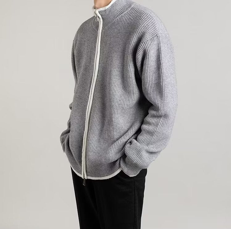 Cardigan Uomo Aperto Vestibilità Ampia Taglio Dritto