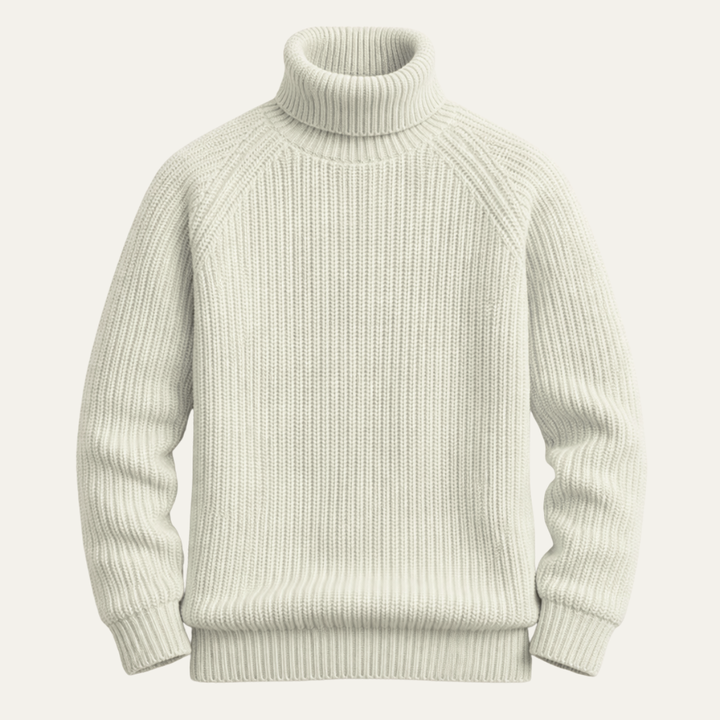 Maglione Dolcevita Uomo a Trecce Vestibilità Relaxed