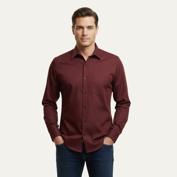 Camicia uomo formale slim fit lucida