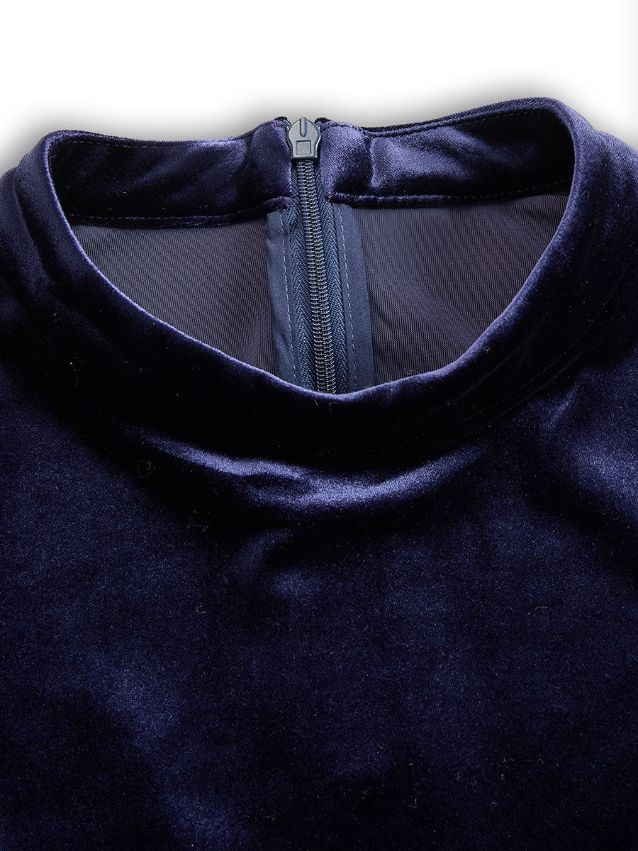 Sibella | Abito midi a maniche lunghe blu navy