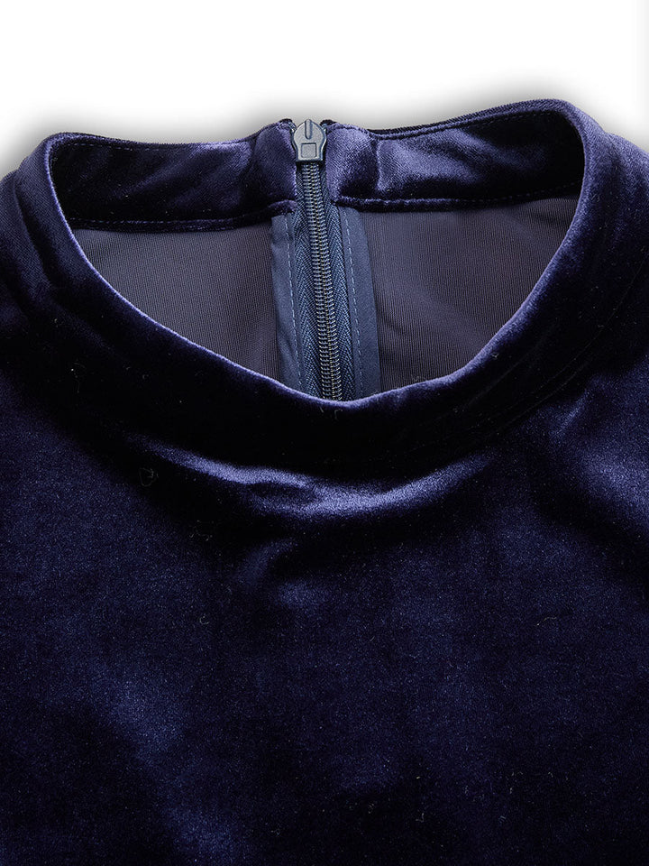 Sibella | Abito midi a maniche lunghe blu navy