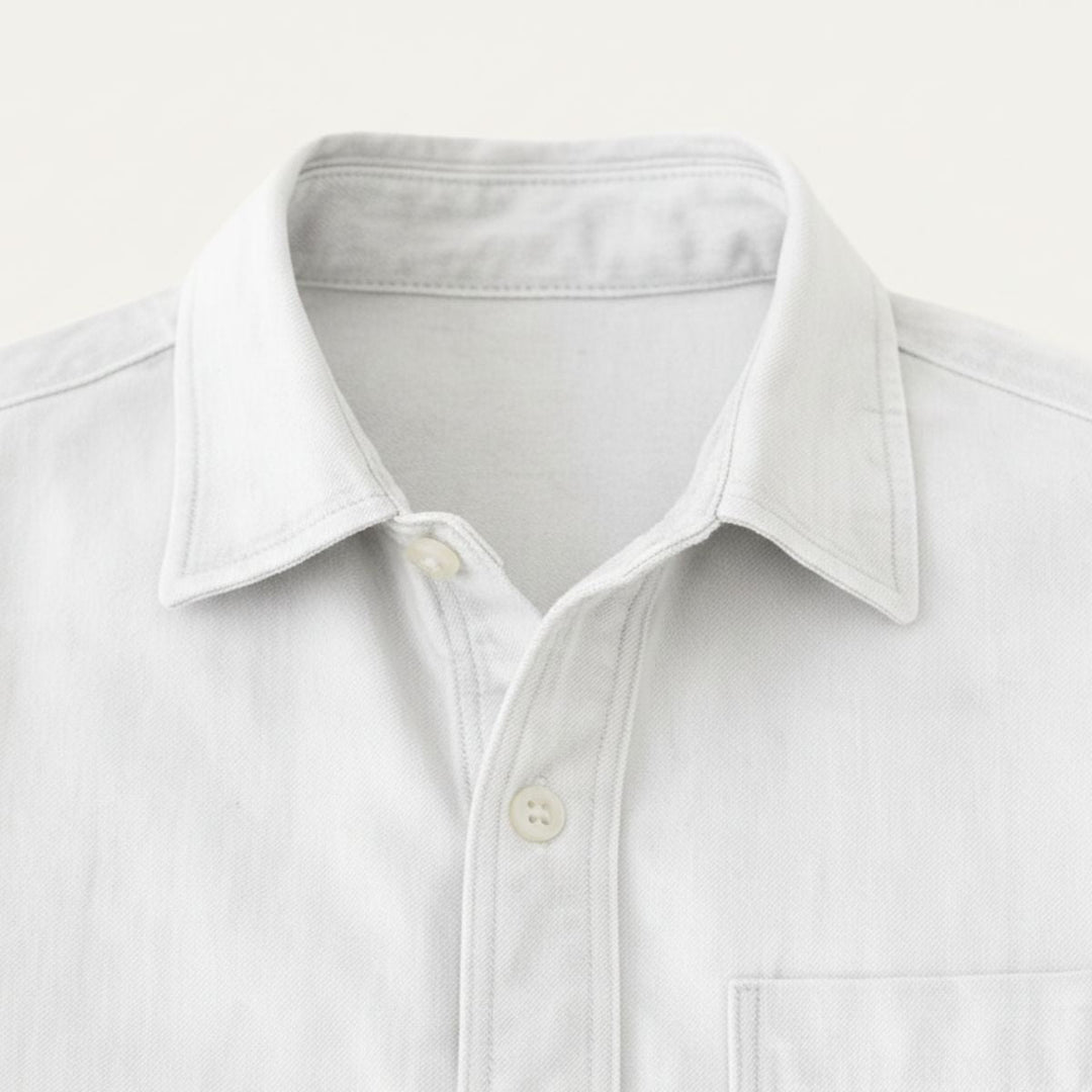 Camicia uomo jeans cotone stile casual