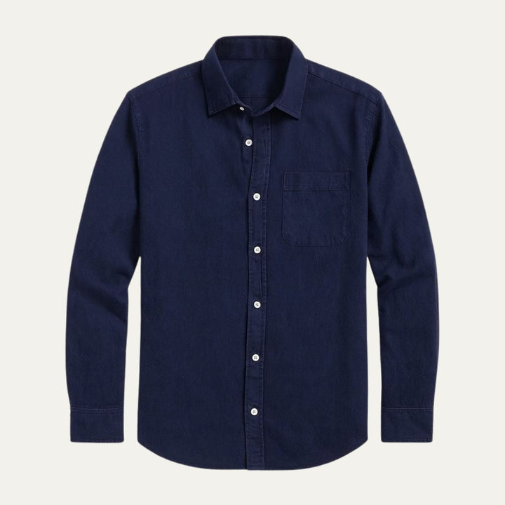 Camicia uomo jeans cotone stile casual