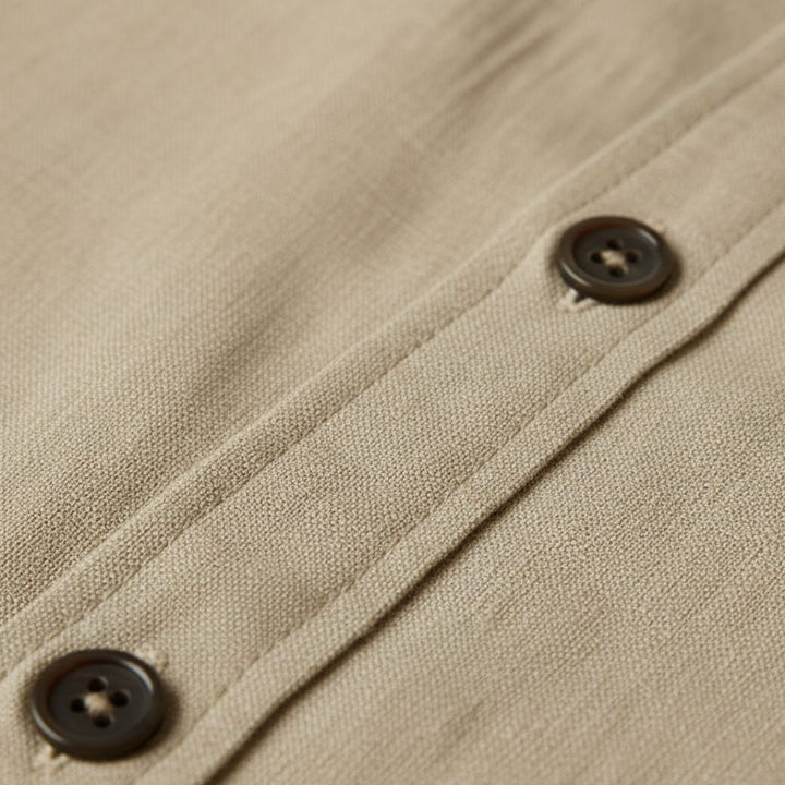 Classica Camicia Uomo Zurich Vintage Manica Lunga Lino
