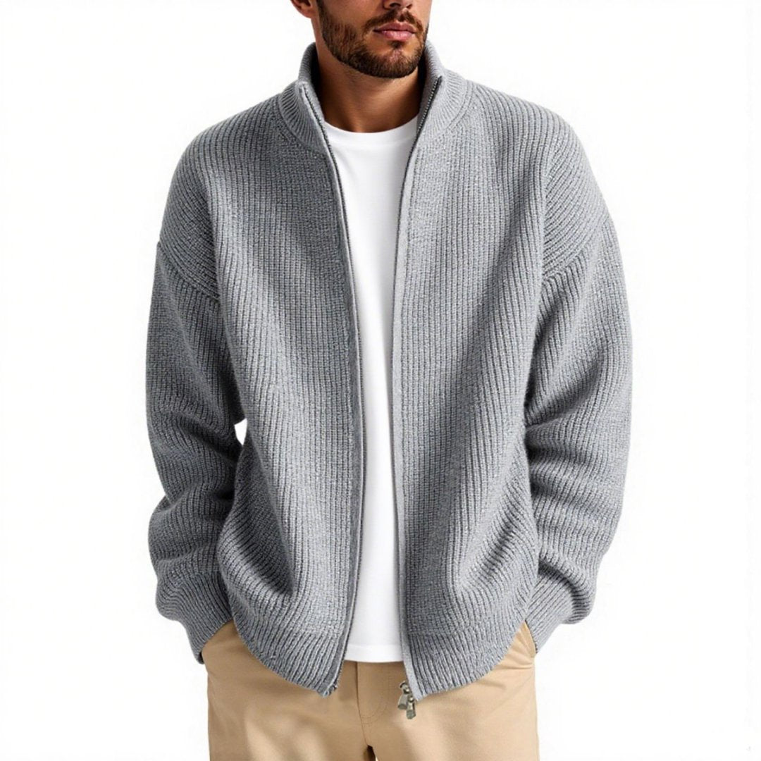 Cardigan Uomo a Maglia Aperto Vestibilità Ampia