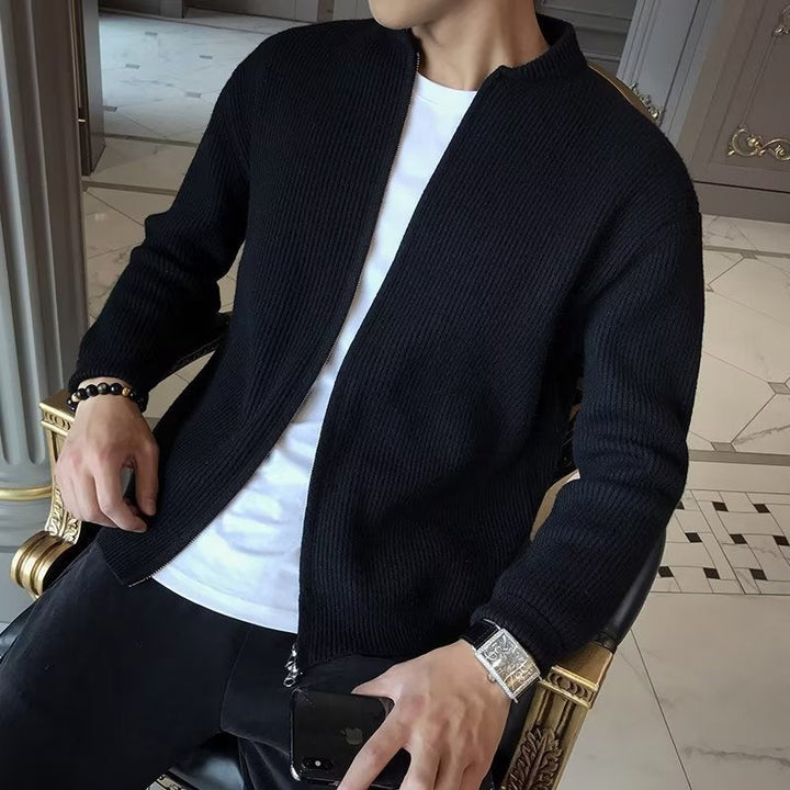 Cardigan Uomo Invernale a Tinta Unita Taglio Classico