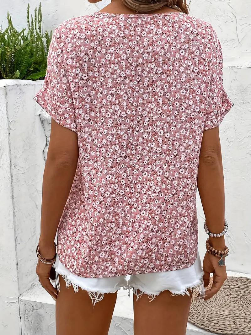T shirt florale donna camicia chic