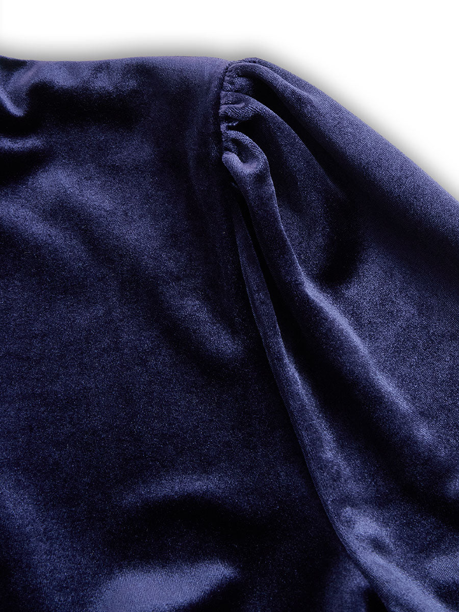 Sibella | Abito midi a maniche lunghe blu navy