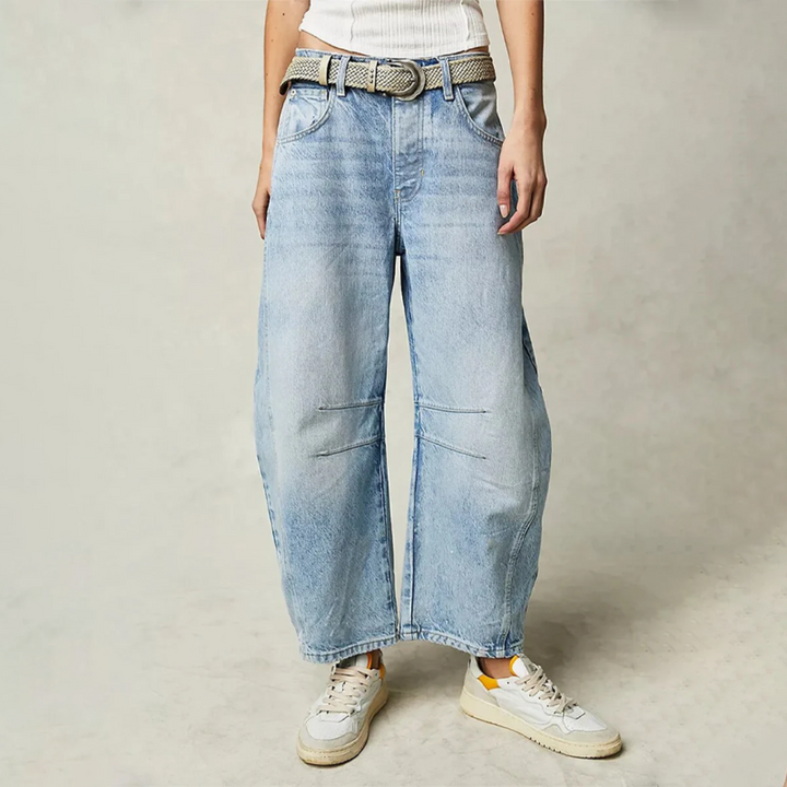 Ellie™ - Jeans Comodi a Gamba Larga