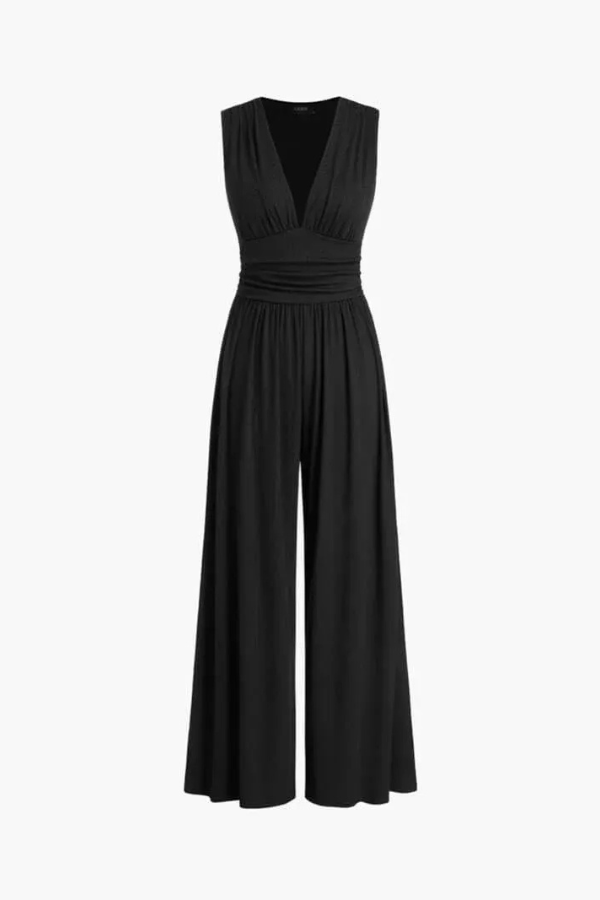 Elegante Jumpsuit Donna con Scollo a V Slim Fit Casual