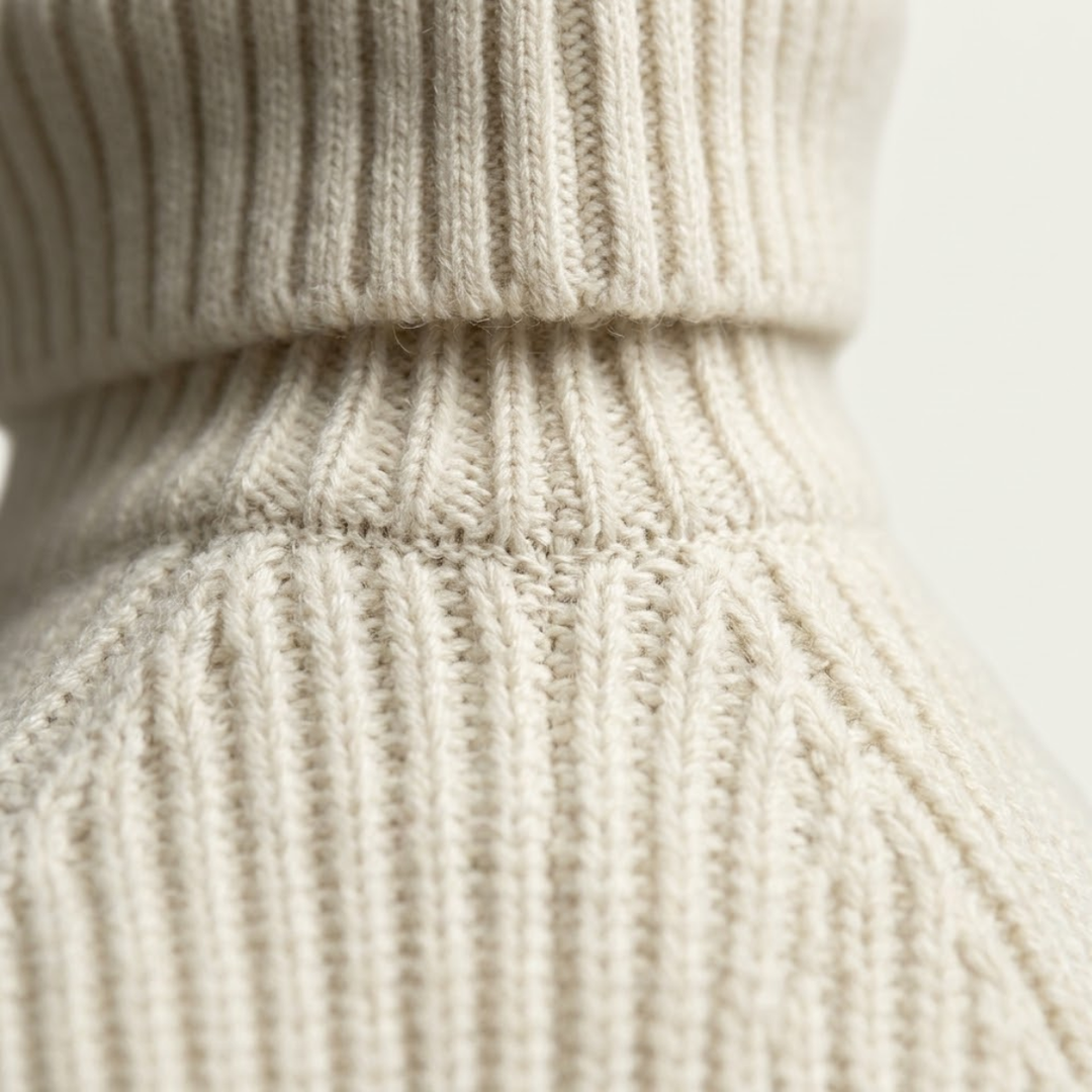 Maglione Dolcevita Uomo a Trecce Vestibilità Relaxed