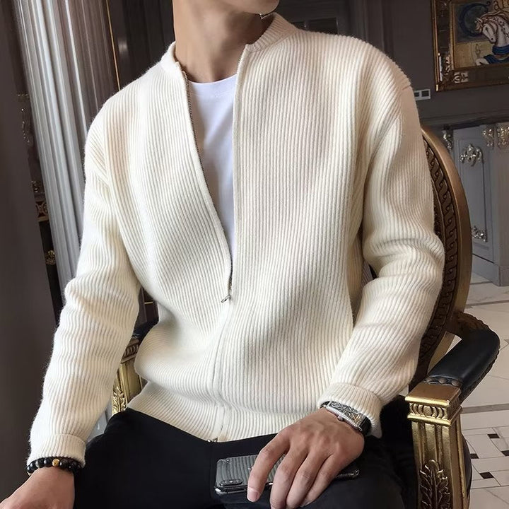 Cardigan Uomo Invernale a Tinta Unita Taglio Classico
