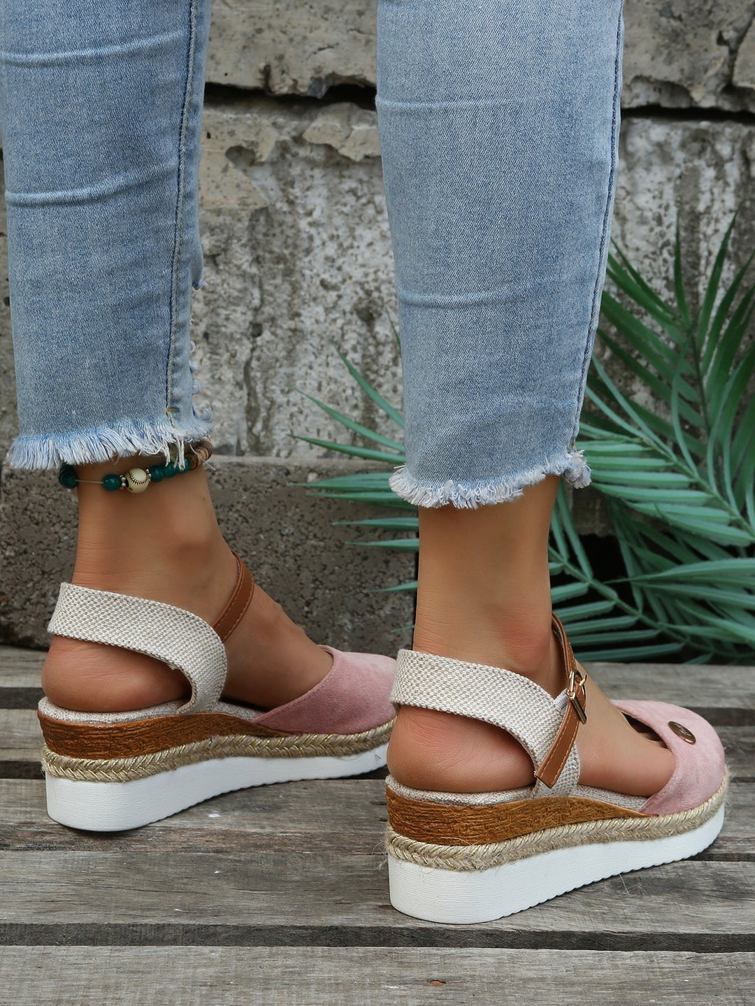 Elegante Espadrillas Lillian Punta Chiusa Plateau