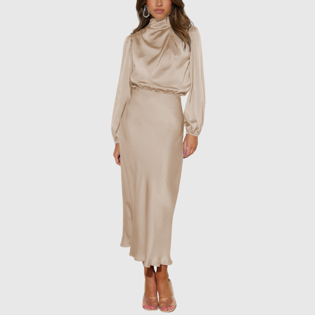 Maristella | Abito lungo di lusso in raso