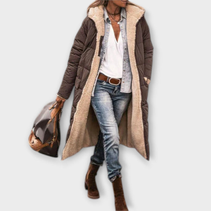 Kora – Cappotto Accogliente Foderato in Pelliccia Sintetica