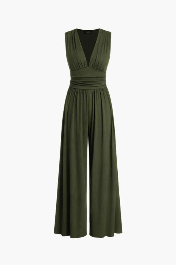 Elegante Jumpsuit Donna con Scollo a V Slim Fit Casual