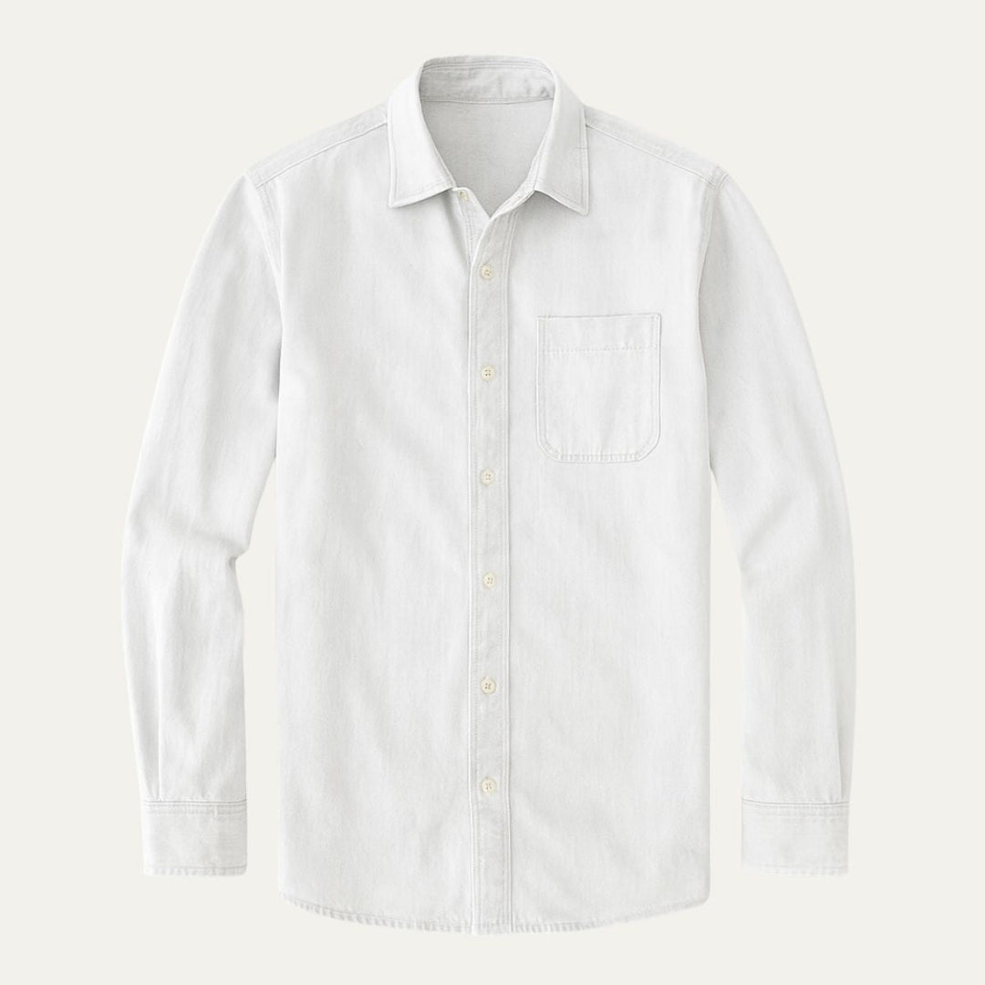 Camicia uomo jeans cotone stile casual