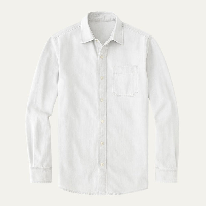 Camicia uomo jeans cotone stile casual