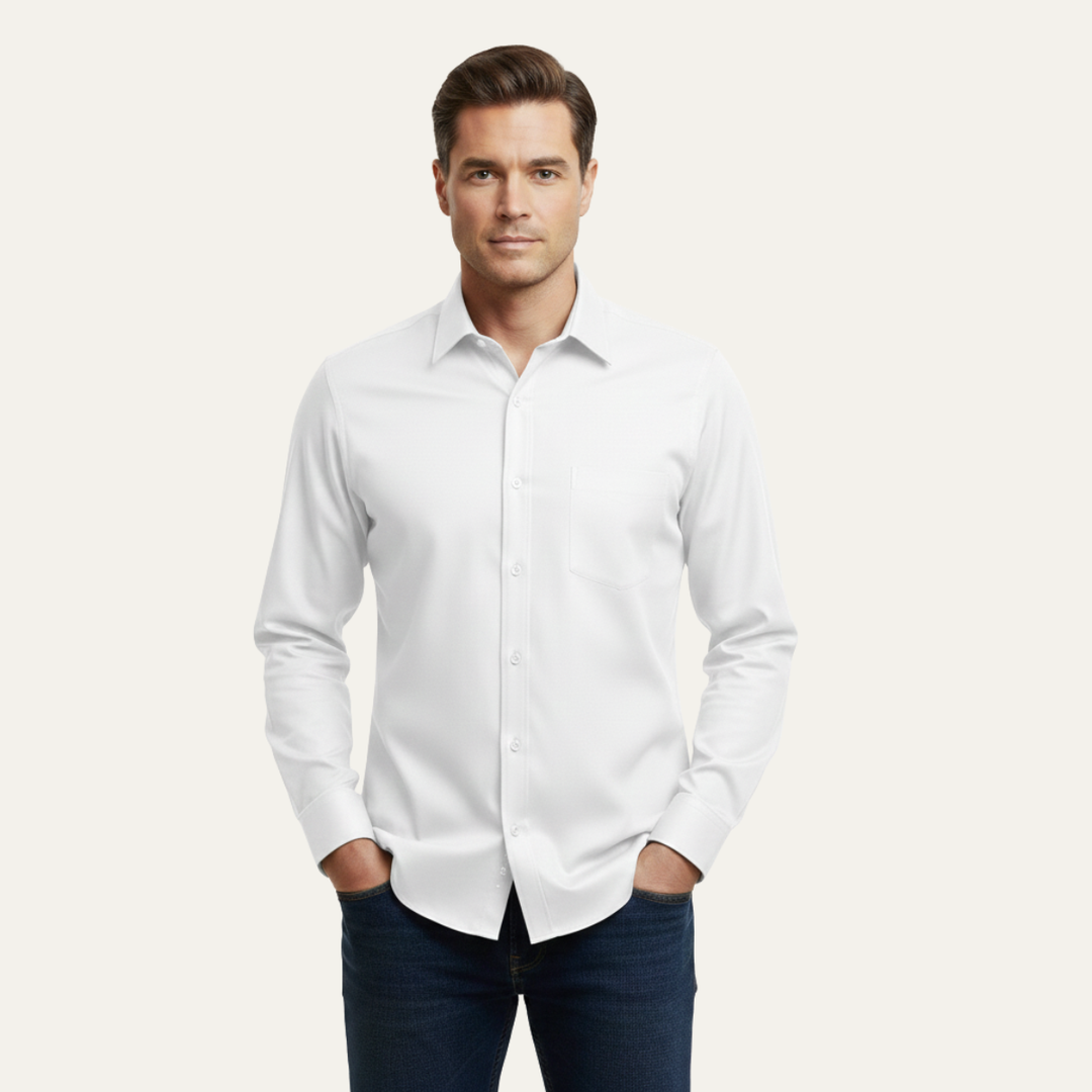 Camicia uomo formale slim fit lucida