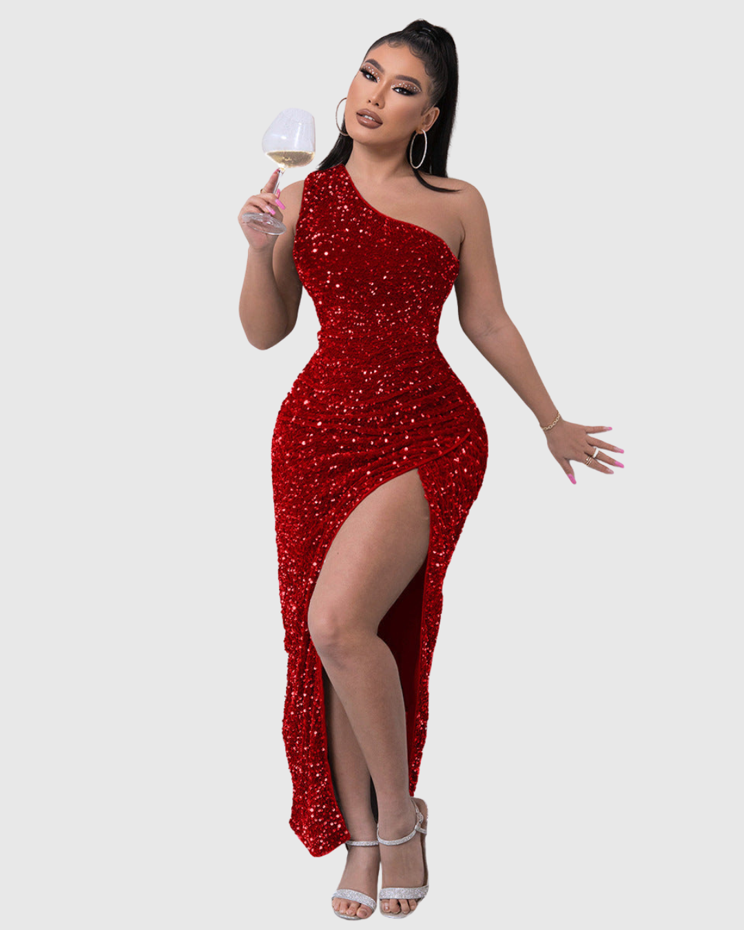 Lillian | Abito da sera monospalla di lusso