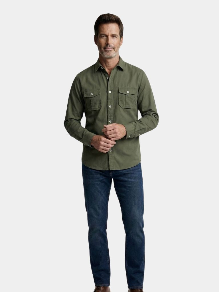 Classica Camicia Vintage Manica Lunga Uomo