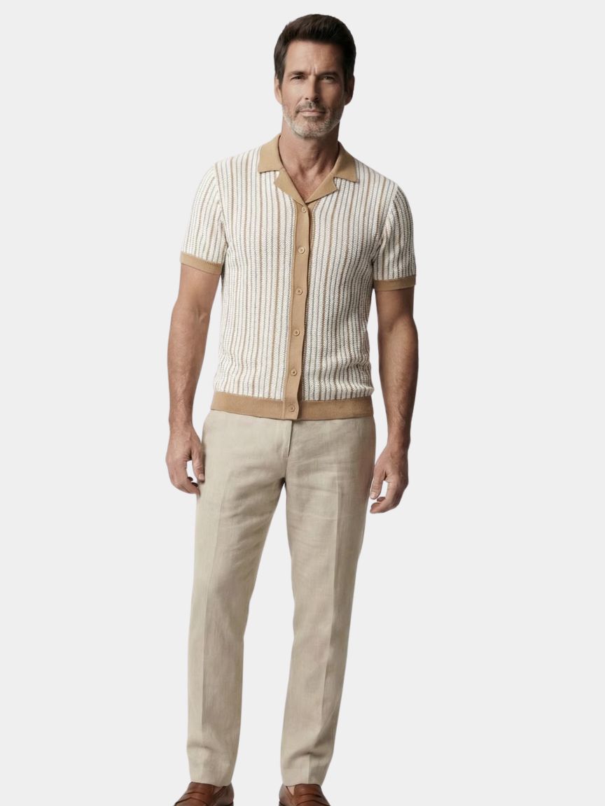 Maglia Polo a Righe da Uomo Stile Classico e Comfort