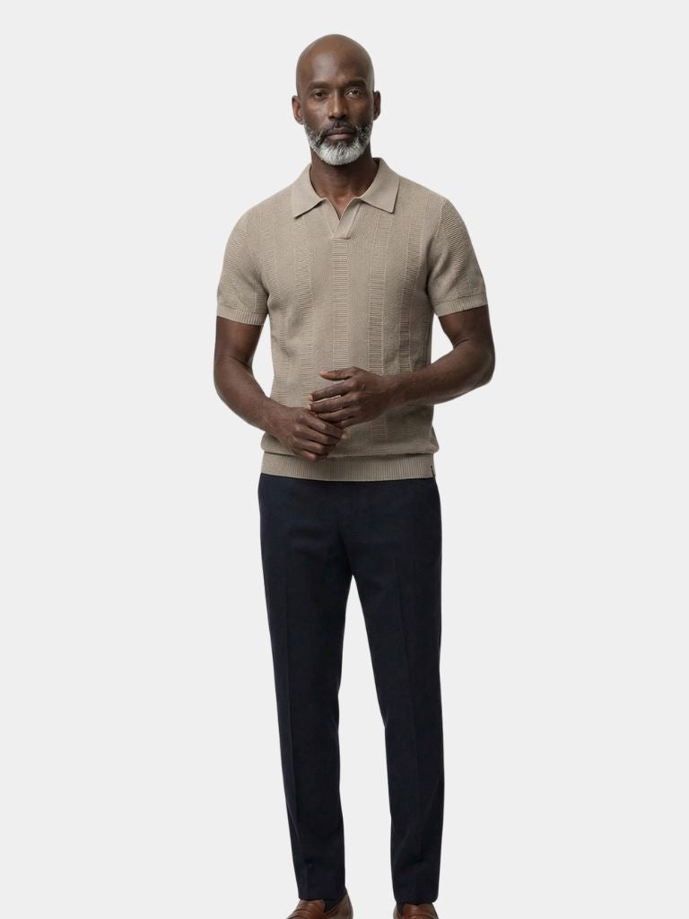 Polo Uomo Beige Stile Classico Senza Tempo