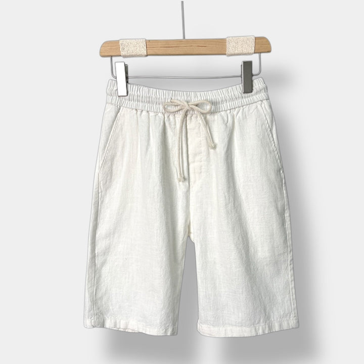 Elegante Pantaloncini Uomo Relaxed Fit Vita Media Tasche